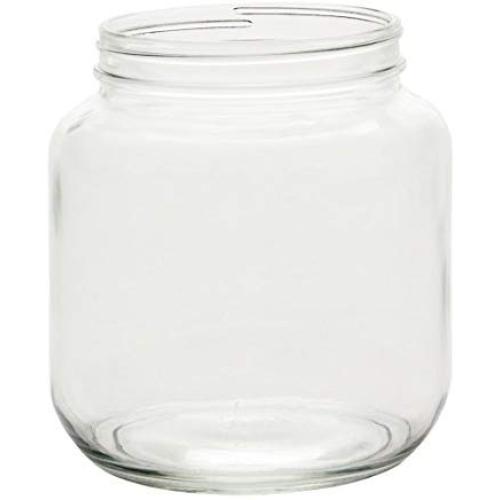 North Mountain Supply 1/2 Gallon Glass Wide-Mouth 110 CT Fermentation/Canning Jar with Gold Metal Lid