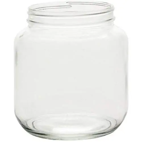 North Mountain Supply 1/2 Gallon Glas Weitmundige 110er-Set Gär- oder Konservierungsgläser mit Weißem Kunststoffdeckel