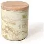 RANG RESHA Jupiter, Pot en Céramique pour Stockage d'Aliments, Petit, 0,45 kg de Capacité et Mesurant 3,5 Pouces de Diamètre x 4,25 Pouces de Hauteur, Marbré Brun