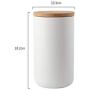 260Ml/800Ml/1000Ml Sealed Ceramic Storage Jar For Spices Tank Container For Eating With Lid Bottle Coffee Tea Caddy Kitchen,L White