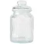WHW Whole House Worlds Iconic Ribbed and Knob Topped Clear Glass Kitchen Storage Jars, Set of 3, Air Tight Seals, 9, 7 1/2, and 6 Inches Tall WHW Whole House Worlds Iconic Ribbed and Knob Topped Clear Glass Kitchen Storage Jars, Set of 3, Air Tight Seals, 9, 7 1/2, and 6 Inches Tall