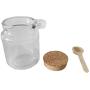 HugeDE 100ml Glass Bottles with Cork and Spoon Soy Sauce Jars Pot Powder Storage Containers