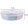 JUSTDOLIFE Snack Serving Tray Round 5-Section Detachable Nut Serving Tray Candy Plate
