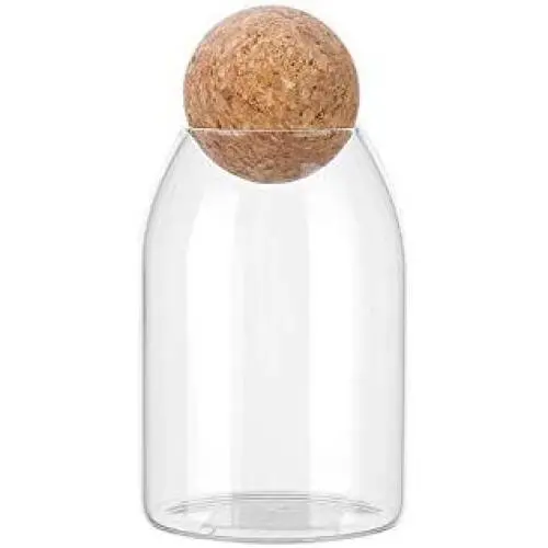 Conteneur de Rangement Transparent en Plastique ou Verre pour Graines, Thé, Café, Sucre, Sel (1100ml/700ml ou 800ml)