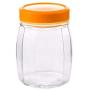 Kitchen Food Storage Jar Airtight Food Storage Kitchen Glass Jar Moisture-Proof Home Multi-Purpose Jam Bottle Cruet Glass Sealed Canister, (Color : 1080ml Orange)