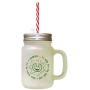 Forest GreenJesus Wants Me Sunbeam Shine Him Each Day Frosted Glass Mason Jar With Straw