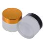 Glass Bottle Frosted Container Compatible Glass Cream Jar for Cosmetic Glass Containers(12 Pack) Empty Cream Jars 50ml (White)