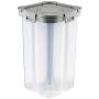 BAOIWEI 2.3L Large Capacity Design Transparent Food Grain Seal Storage Cans Jar Tank Divider Boxes Kitchen Plastic (Gray)