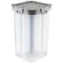 Transparent Plastic Food Grain Seal Storage Cans Tank Divider Boxes Rice Beans Jar Container (Gray)