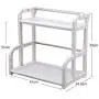 Kitchen Organizer, Quality Plastic Spice Rack Seasoning Double Layers Stand Holder Seasoning Jar Storage Shelf,Brass