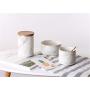 Mini Spice Jars Nordic ceramic sealed cans with lid marble storage jar