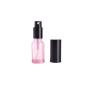 1PCS 15ML 0.5OZ Pink Empty Glass Lotion Press Bottle with Black Pump Head and Cap Emulsion Storage Holder Refillable Durable Portable Cosmetic Container Jar Pot for Travel Vacation Daily Life Use