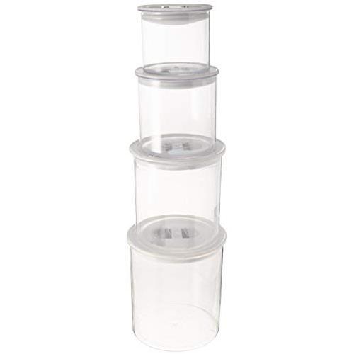 Oggi Stack N Store 4 Piece Canister Set, White