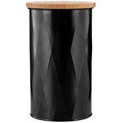 Premier Housewares Rhombus Storage Canister, Black, Medium