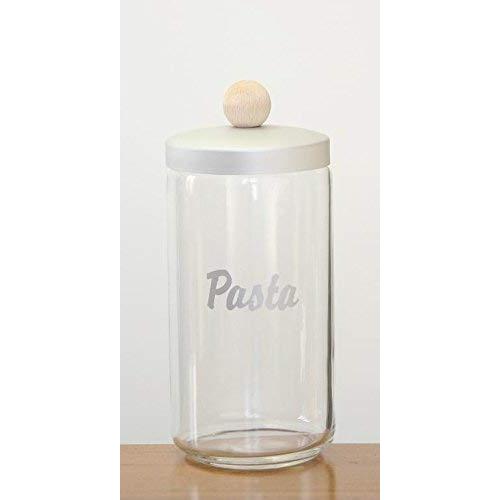 Italo Ottinetti Glass Jar Alluminium Lid Wooden Knob 1 Litre Pa, Metallic, one Size