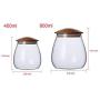 Creative Kitchen Tea Storage Bottles Glass Candy Jars With Cork Lid Spices Sugar Coffee Container Receive Organizer Cans Tools,400ml