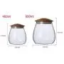Creative Kitchen Tea Storage Bottles Glass Candy Jars With Cork Lid Spices Sugar Coffee Container Receive Organizer Cans Tools,400Ml