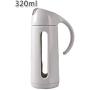 Undece Oil Dispenser Automatic Opening Cover Oil Bottle Glass Oil Pot Leakproof Household Kitchen Oil Storage Small Jar Seasoning Bottle White 320Ml