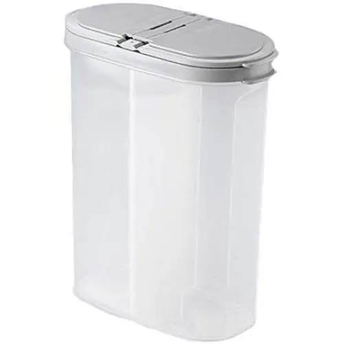 Stapelbare Lebensmittelbehälter BPA-frei & lebensmittelechte Polyethylen-Gläser für Cerealien- und Trockenwaren Aufbewahrung (4er-Set und 2er-Set) HUAN-H (Farbe: Blau, Größe: 2600ml)