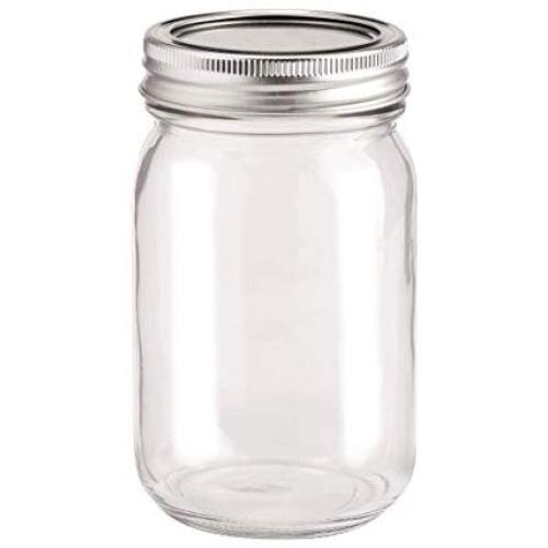 Glorex Glass with Lid, 6.5 x 6.5 x 13.5 cm, Clear