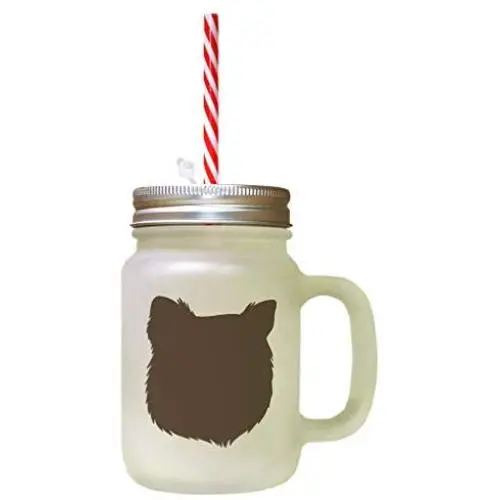 Silhouette de Spitz du Finlande Marron dans un bocal en verre trempé avec paillis - Silhouette d'un Spitz du Finlande Marron dans un bocal en verre trempé avec une paille. Silhouette de Spitz du Finlande Marron dans un bocal en verre trempé avec paillis - Silhouette d'un Spitz du Finlande Marron dans un bocal en verre trempé avec une paille.