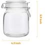 Glass Kitchen Storage Canister Mason Jars with Lids,32oz Airtight Glass Canister with Hinged Lid，Perfect for Kitchen Canning Cereal,Pasta,Sugar,Beans (Labels & Chalk Marker)-Set of 6