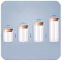 Transparent High Borosilicate Glass Kitchen Storage Bottle Store Food Ingredient Candy Biscuit Storage Jar Organization,65 X 150 Mm