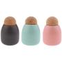Flameer Pack 3, Kitchen Canister, Food Storage Container, Ceramic Pot Jar for Cereal Tea Sugar Serving Ball Cork Stopper 500ml