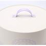 Hot sale X504L Purple Metal Birthday Cake Carrier/Tin/Canister/Container/Home Kitchen Gift With Cover And Lock Catch