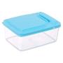 Stackable clamshell kitchen food storage box storage tank storage box grain cereal sealed can ZP3071630,S blue