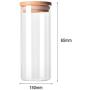 Transparent High Borosilicate Glass Kitchen Storage Bottle Store Food Ingredient Candy Biscuit Storage Jar Organization