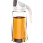 Fanthee Oil Dispenser Bottle,Kitchen Leakproof Olive Oil Vinegar Dispenser Bottle Automatic Cap Storage Jar