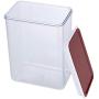 Tree House Square Plastic Boxes with lids, Round Storage containers Sealed jar Durable Versatile Pot Regular Mouth-B 1000mlx3