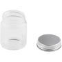 Juvale Mini Glass Storage Jar Lid - 5-Piece Clear Glass Jars 12 Labels, Tiny Transparent Containers Artists Paint, Party Favors, Wedding Decoration, 1.7-Ounce