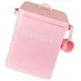 Laundry Detergent Powder Storage Tin Box Large Galvanized Metal Buckets Food/Flour/Sundries Kitchen Storage Tin Box Canister Containers- Pink