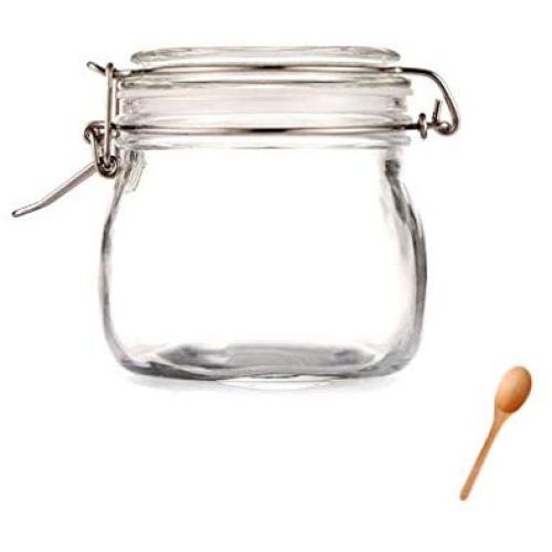 Sealed Glass Storage Jar Food Grains Storage Bottle Tea Milk Powder Coffee Seal Storage Cans DELICATEWNN (Capacity : 0.5L1)