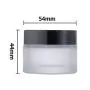 Bouteille en Verre Froissée Contenant Compatible pour Cosmétiques, Pots à Crème Vides 50ml (Blanc) - Pack de 12 Bouteille en Verre Froissée Contenant Compatible pour Cosmétiques, Pots à Crème Vides 50ml (Blanc) - Pack de 12