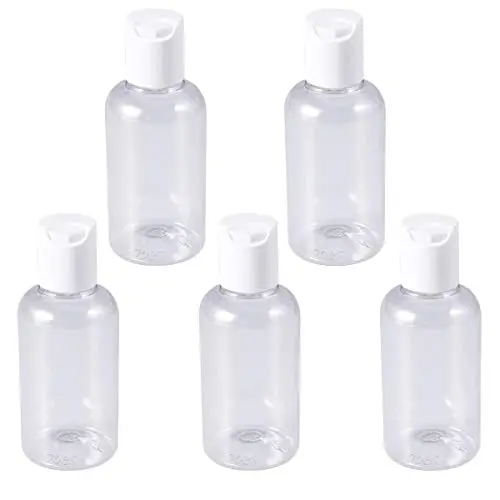 15Pcs 75ml Wiederbefüllbare Pumpenflasche mit Deckel – Leermatten für Lotion, Creme, Reiseflasche (zufällige Deckelfarbe)