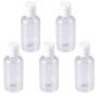Lurrose 15Pcs 75ml Refillable pump dispenser bottle press cap liquid lotion cream bottle empty travel bottle container (random cap color)