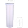 3 Pcs Spaghetti Container Storage,Pasta Canister Cereal Noodle Rice Container,Transparent sealed plastic can (Light blue cover)