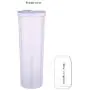 3 Pcs Spaghetti Container Storage,Pasta Canister Cereal Noodle Rice Container,Transparent sealed plastic can (Light blue cover)