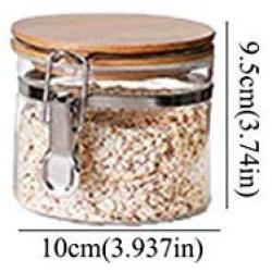 Storage Bottles Glass Container With Lid For Spices Confectioner Food Sundries Tea Coffee Sugar Sealed Kitchen Jar,450Mlb151