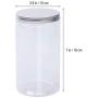 Garneck 1280ml Plastic Empty Sealed Jars Large Capacity Clear Storage Tank Containers with Lid for Food Snacks Candy