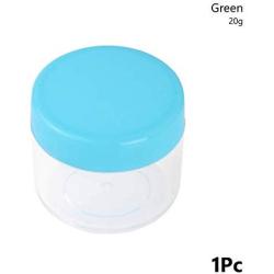 Cosmetics Jar Box Makeup Cream Refillable Bottle Storage Pot Container Round Bottle Portable Plastic Transparent Case 10 15g 20g,20g Green