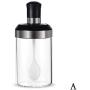 Glass Kitchen Storage Containers - Glass Seasoning Tank Kitchen Spice Kit Bottles Pepper Spoon Seasoning Jars Oil Brush Honey Container Food Storage Container