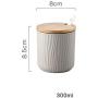 Nordic Household Ceramic Spice Rack Salt And Pepper Seasoning Jar Kitchen Storage Bottle Set Combination,Gray 1Pc