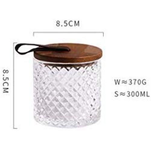 Food Storage Bottles Glass Jar Sealed Cans With Cover Large Capacity Tampion Cereals Candy Jars Tea Beans Candy Preservation Box,Small