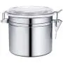 Canisters Sets for The Kitchen, 4 Pcs Stainless Steel Storage Containers for Flour, Sugar, Food and Coffee, 27oz 37oz 47oz 62oz Kitchen Canisters with Acrylic Airtight Cover For Kitchen Counter