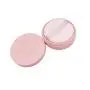 Leere Powderdose 10ml/0,34oz mit Sieb und Baumwoll-Puff-Schwamm, wiederverwendbarer Kunststoff-Make-up-Behälter mit Schraubverschlüssen, DIY-Pulverbehälter-Box-Glas für Mädchen (Pink)