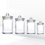 TOPBATHY 4pcs Portable Glass Food Storage Jar with Airtight Seal Glass Lid/Airtight Food Storage Containers,for Serving Tea, Coffee, Spice and More???0.16L+0.4L+0.75L+1.2L??‰